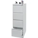 Mendler Hängeregisterschrank HWC-H16, Aktenschrank Büroschrank Stahlschrank, Format Legal + A4 abschließbar 134x46x62cm ~ weiß