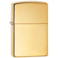 Zippo Sturmfeuerzeug - High Polish Brass, Base Model - Nachfüllbar - Wiederverwendbar - Windfestes Design - Geschenkbox - Made in USA