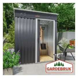Gardebruk Geräteschuppen 1,81 x 1,62 m anthrazit/metall Schiebetür