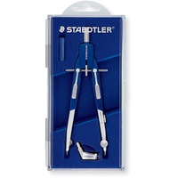 Staedtler Mars comfort 552 Schnellverstellzirkel, Universaladapter, silber/blau (552 01)
