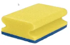 Sito Putzschwamm Vlies, nicht kratzend, 7 x 15 x 4,5 cm 551500/40624 , 1 Packung = 10 Schwämme, gelb/blau