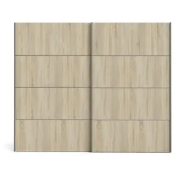 Veto Schiebetürenschrank 2 Türen breit 243 cm weiss, Eiche Dekor.