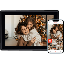 ROLLEI Smart Frame WiFi 100 mit App-Funktion Digitaler Bilderrahmen, 25,53 cm, 800 x 1280p, Schwarz