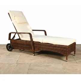 MuCoLa Sonnenliege 213 x 76 x 52 cm Braun