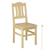 Erst-Holz Küchenstuhl robust Massivholzstuhl Kiefer Esszimmerstuhl Doppelpack oder Einzelstuhl V-90.71-26