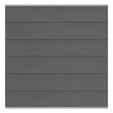 Elephant Steckzaun Fusion MAX WPC steingrau, Leiste silber 180x174cm
