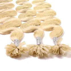 hair2heart Bonding Extensions Echthaar #9/0 Lichtblond 0.5g 60cm Nude Damen 