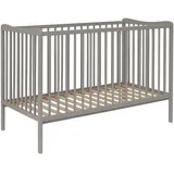 baby happy bliss Babybett Kinderbett Gitterbett aus Massivholz 120x60 cm Taupe