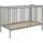 baby happy bliss Babybett Kinderbett Gitterbett aus Massivholz 120x60 cm Taupe