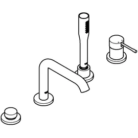Grohe Essence 4-Loch-Einhand-Wannenkombination Phantom Black