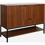sweeek Sideboard Nussbaumholzdekor 3 Türen - sweeek