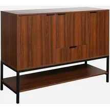 sweeek Sideboard Nussbaumholzdekor 3 Türen - sweeek