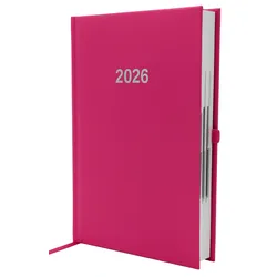 2026 ADINA Buchkalender Chefplaner A5 pink 1 Tag 1 Seite auch sonntags