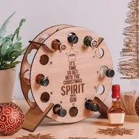 Weihnachten Adventskalender Weinhalter für 2024 Countdown Kalender Weinregal Weihnachten Countdown Holz Weinregal Dekorative Adventskalender (1)