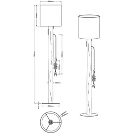 Nowa Eukalyptus 1-flg. 1x E27 Weiß