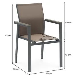 Idimex WINDY Set 7-tlg. Grau/Braun
