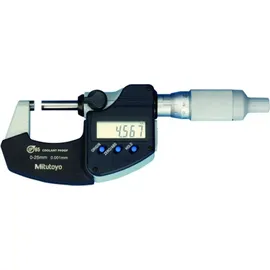 Mitutoyo Digitale Bügelmessschraube IP65 0-25 mm Digimatic, Ratschentrommel
