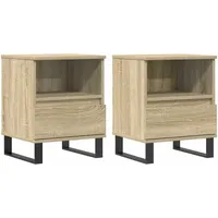 VidaXL Nachttische 2 Stk. Sonoma-Eiche 40x35x50 cm Holzwerkstoff