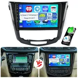 ESSGOO Android15 Autoradio Carplay Für Nissan X-Trail Qashqai j11 Rouge 13-17 Autoradio (DAB (optional), DAB+ (optional), 4+64GB(optional), RDS, AM, FM, Carplay Android Auto Bluetooth EQ USB GPS Navi WIFI Touchscreen) schwarz