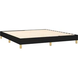 vidaXL Boxspringbett mit Matratze & LED Schwarz 180x200 cm Stoff
