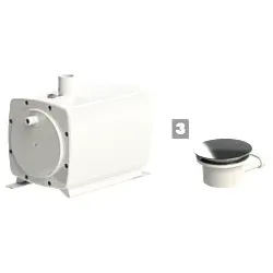 SFA SaniFloor Schmutzwasserhebeanlage 0051P für extraflache Duschtasse, Gesamthöhe 57 mm, weiß