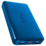 SBS hurtigtopladende Powerbank 10.000 mAh Blå