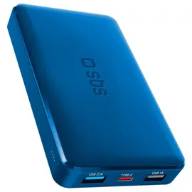 SBS hurtigtopladende Powerbank 10.000 mAh Blå