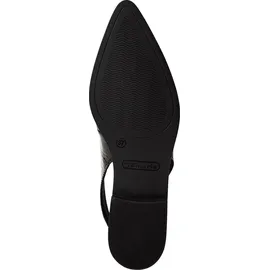 TAMARIS Damen Sling Pump flach Leder, schwarz, 39 EU