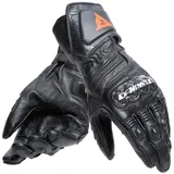 Dainese Carbon 4 Long Gloves, Lange Sport-Motorradhandschuhe aus Leder, Knöchelschoner aus Carbon, Mann, Schwarz/Schwarz/Schwarz, S