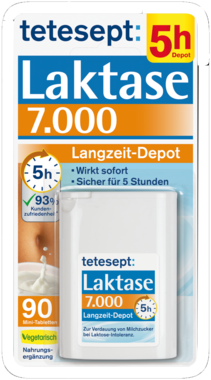 TETESEPT Langzeit Laktase 7.000 Tabletten 90 St