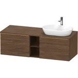 Duravit D-Neo Konsolenwaschtischunterbau wandhängend Nussbaum dunkel Matt 1400x550x459 mm - DE4950R0 DE4950R04210000