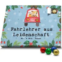 Mr. & Mrs. Panda Schoko Adventskalender Fahrlehrer Leidenschaft - Blau Pastell - Geschenk, Dankeschön, Fahrschule, Fahrschullehrer, Rente, Jubilä... - Blau