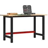 vidaXL Werkbank 140x60x81,5 cm Massivholz Eiche