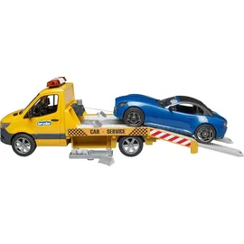 Bruder 02675 MB Sprinter Autotransporter mit Light - Sound Modul und BRUDER Roadster