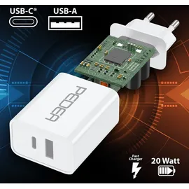 PEDEA Schnellladegerät 20 Watt - Weiß