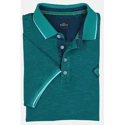engbers Herren T-Shirt mit Polo-Kragen türkis regular gemustert Kent-Kragen - XXL