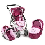 Puppenwagen Emotion All In, 3in1 Puppenwagen-Set bestehend aus Babywanne, Sportsitz und Autositz