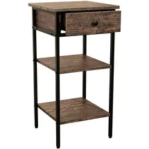VCM Nachtschrank Aulari 35 x 70 x 35 cm Schwarz/Eiche