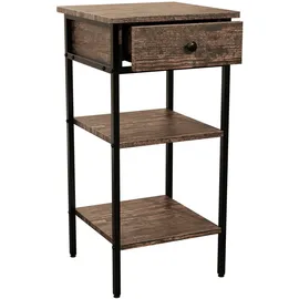 VCM Nachtschrank Aulari 35 x 70 x 35 cm Schwarz/Eiche