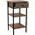VCM Nachtschrank Aulari 35 x 70 x 35 cm Schwarz/Eiche