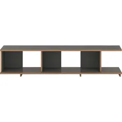 Mehrzweckregal TOJO "stell", schwarz, B:198cm H:44cm T:37,5cm, MDF, Regale, Standregal, verschiedene Module, die miteinander kombiniert werden können