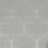 boutique luxury Boutique Vliestapete Optical Geo Silver 10,05 x 0,52 m