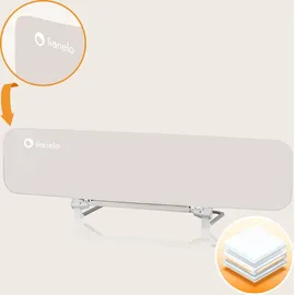 lionelo Lora XL Tragbares Bettschutzgitter für Kinder, Neigungsverstellung bis 180°, klappbares Schutzgitter für Bett, 45 cm – 150 cm, StandSafe-Sicherung, Schutz gegen Herausfallen