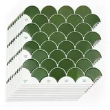 Youyijia Fliesenaufkleber Selbstklebende Wandfliesen Fischschuppen, 3D Fliesenaufkleber Küche (10 St)