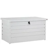 Gardebruk® Abschließbare Auflagenbox Weiß Metall
