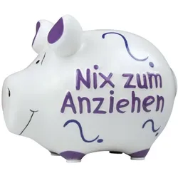 3 Stück KCG Spardose Schwein 101485 klein Nix zum Anziehen 12,5x9cm