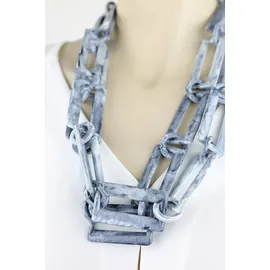 COLLEZIONE ALESSANDRO Kette mit Anhänger Pavia grau / Kunstfaser