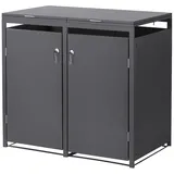ML-Design Mülltonnenbox 2er 132 x 80 x 116,3 cm grau