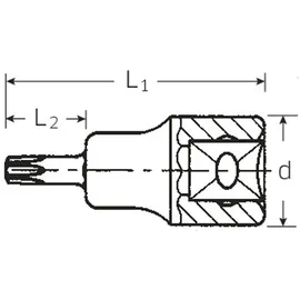 Stahlwille 3/8" (10mm) Schraubendrehereinsatz TORX T10 L.49mm