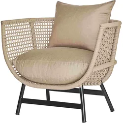 Loungesessel Suka aus Aluminium, Taupe